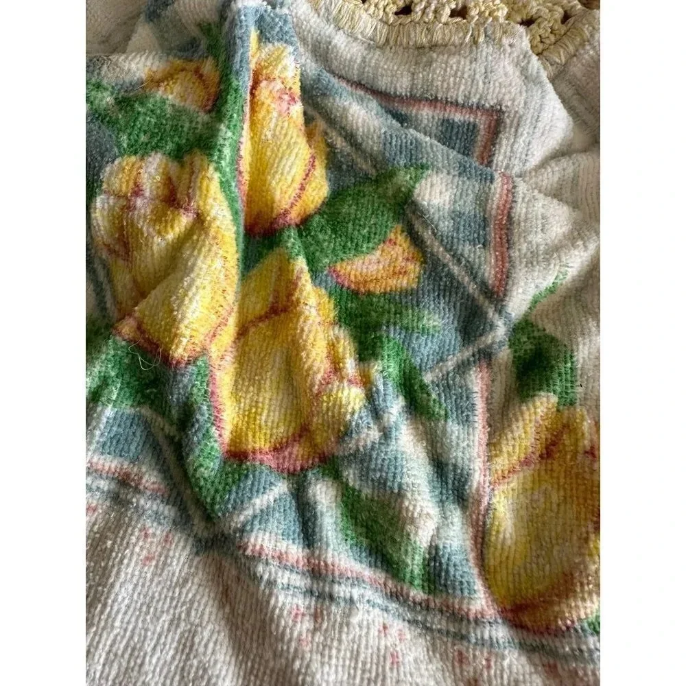 Vintage handmade floral Tea Towel